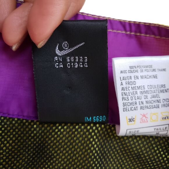 Vintage Nike ACG Windbreaker Jacket Mens Medium Neon Yellow Hiking 90s - Picture 12 of 13